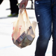 Plastic grocery bag full of staples